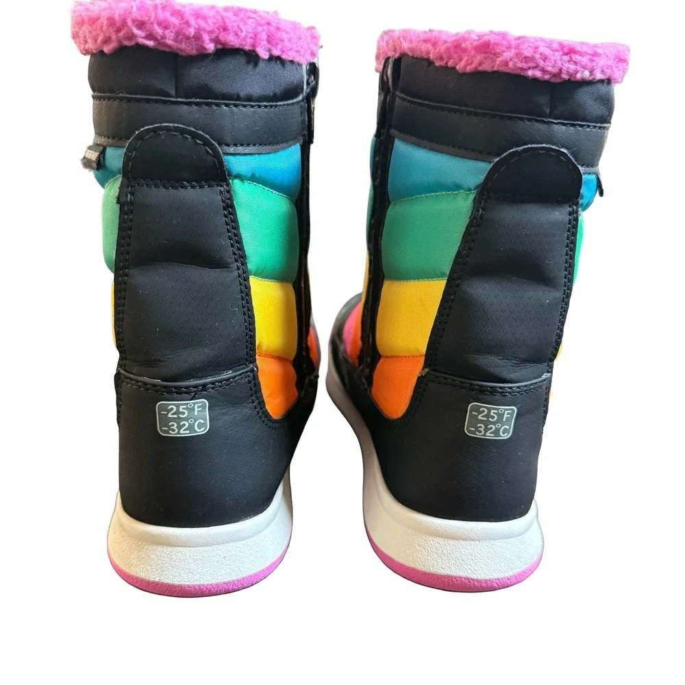 Merrell Alpine Puffer Waterproof Boots Kids 3M Multicolor Rainbow Winter Shoes